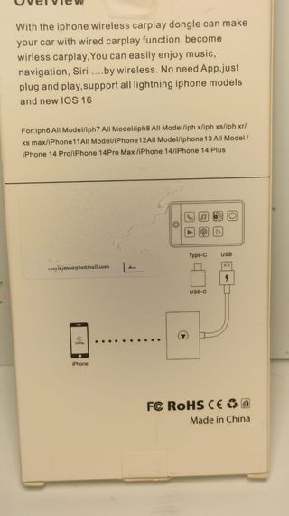 Adaptador CarPlay Inalámbrico para iPhone