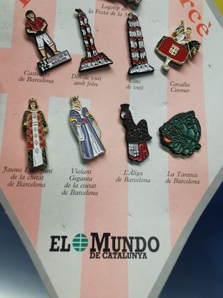 coleccionismo, pins, ELS PINS DE LA MERCE - BARCELONA - COLECCION 10 PINS