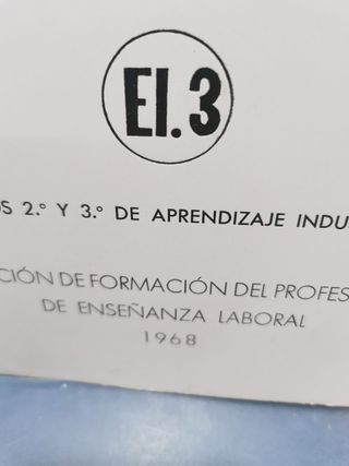 ministerio de educación y ciencia , 1968 , practicas de taller ,dictadura franquista