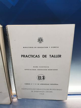 ministerio de educación y ciencia , 1968 , practicas de taller ,dictadura franquista