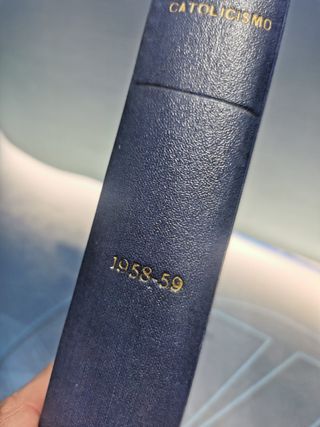 Tomo encuadernado de Revista Mensual Catolicismo año 1958-1959