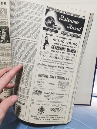 Tomo encuadernado de Revista Mensual Catolicismo año 1958-1959
