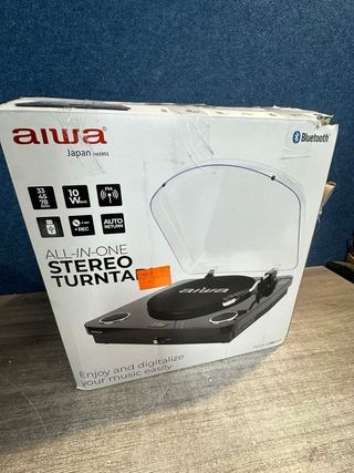 Aiwa GBTUR120BKMKII - Tocadiscos Bluetooth
