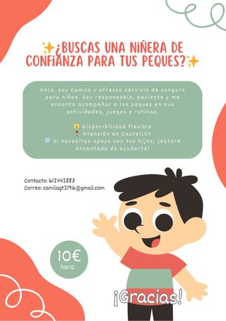¿Buscas una niñera de confianza para tus peques?