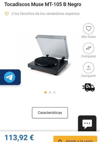 Tocadiscos Muse MT-105B Negro