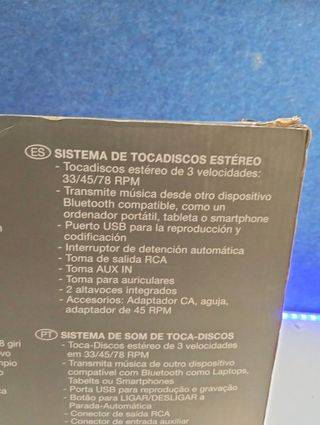 Tocadiscos Muse MT-201 BTB Azul Bluetooth USB