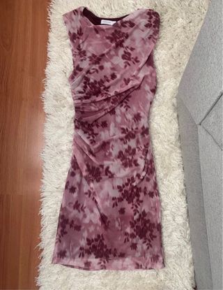 Vestido Stradivarius Rosa/Roxo Novo S