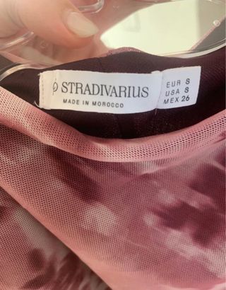 Vestido Stradivarius Rosa/Roxo Novo S