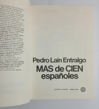 Más de cien españoles - Pedro Laín Entralgo