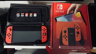 Nintendo Switch OLED Edición Mario Roja con 112gb