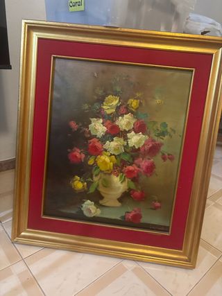 Cuadro de flores vintage