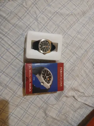 Reloj FC Barcelona Plata y Negro