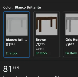 Mesa Comedor Blanca 120x60 cm Nueva