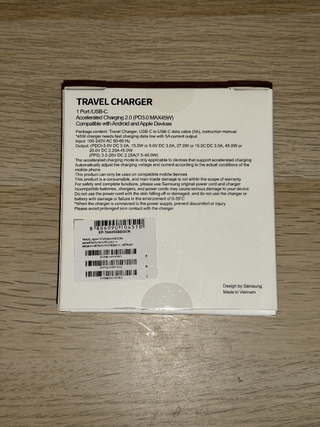 Caricabatterie Samsung 45W con cavo originale