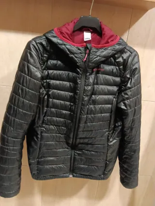 Parka mujer entretiempo negra y roja