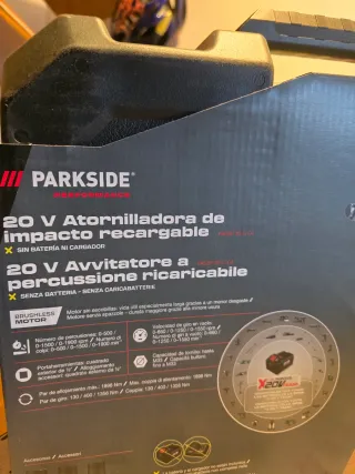 Pistola de impacto Parkside X20V TEAM