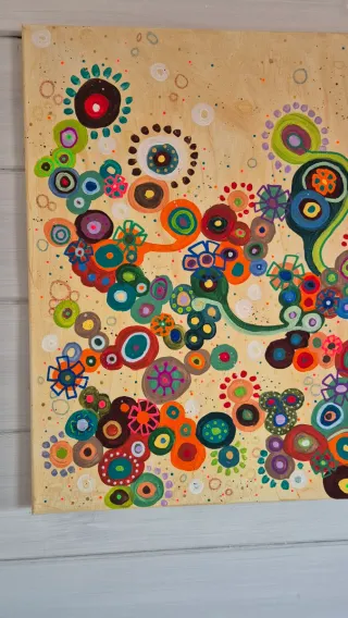 Quadro decorativo astratto multicolor