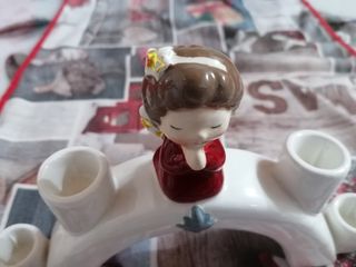 Portacandele natalizio ceramica