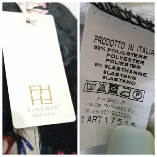 Abito FH Firenze velluto fantasia floreale