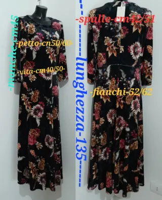 Abito FH Firenze velluto fantasia floreale