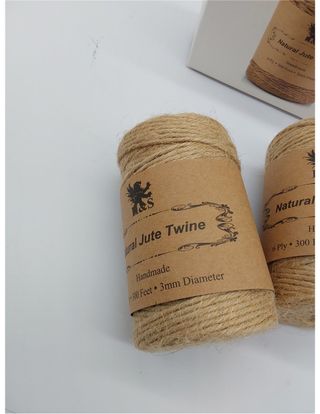 H&S Cuerda de Yute Natural - 2 Bobinas x 3mm de Gr