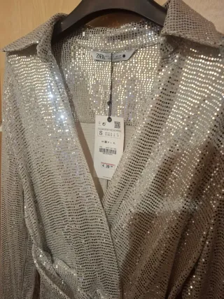 Vestido lentejuelas Zara Talla S