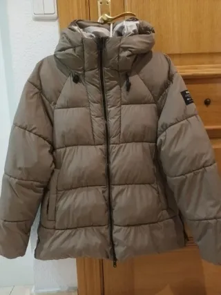 Abrigo Ecoalf Fuji Beige/Gris