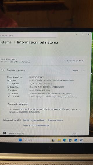 HP Zbook Studio G7 15 i9 2.4GHz SSD 1TB