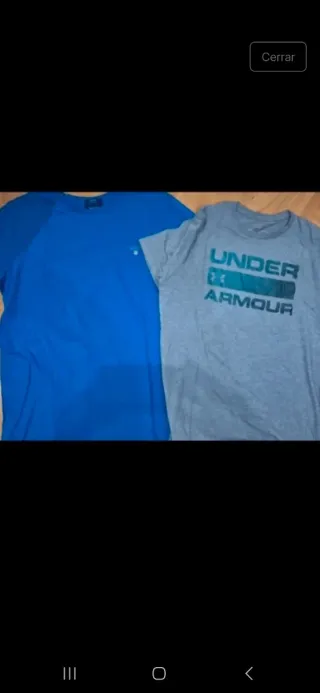 Lote 2 Camisetas Hombre Talla S Gant y Under Armou