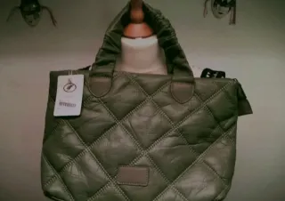 Bolso mujer verde acolchado