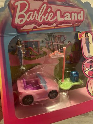 Mini Barbie Land Coche Rosa Muñeca Accesorios