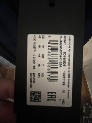 Traje BOSS Azul Talla 46 Nuevo