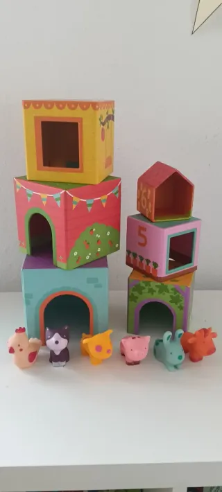 Djeco Topanifarm Cubos Apilables