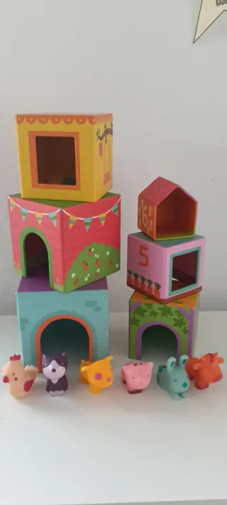 Djeco Topanifarm Cubos Apilables
