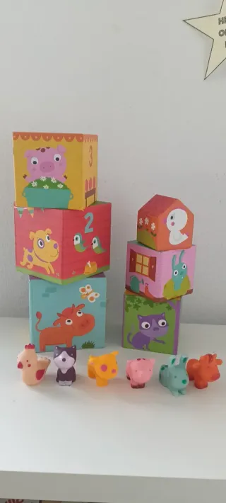 Djeco Topanifarm Cubos Apilables