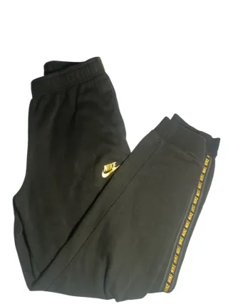 Nike Jogger Nero con Logo Dorato Taglia XL (Per Bambini)