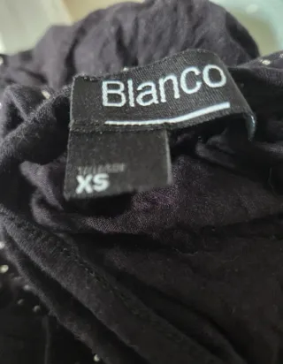 Top fiesta tachuelas Blanco mujer