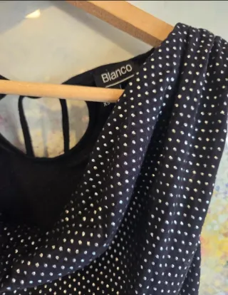 Top fiesta tachuelas Blanco mujer