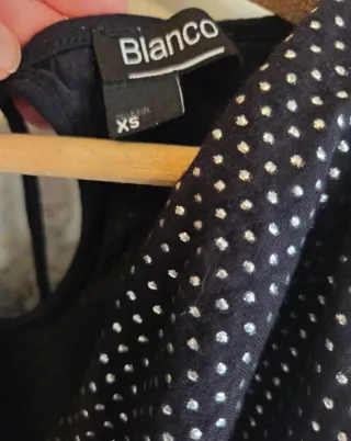 Top fiesta tachuelas Blanco mujer