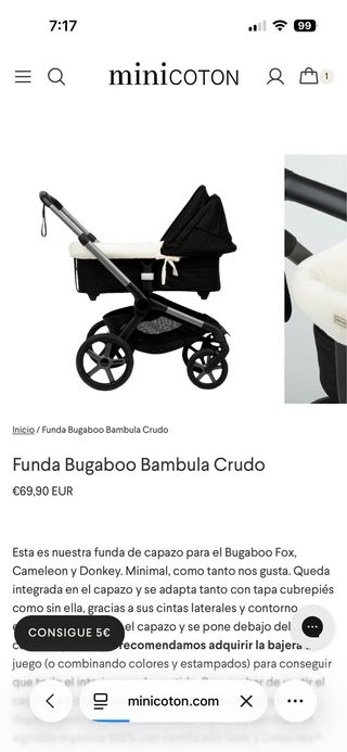 Funda capazo Bugaboo fox, camaleón y donkey