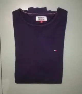 Pullover Uomo in cotone Tommy Jeans Colore Blu