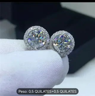 Pendientes Plata y Moissanitas