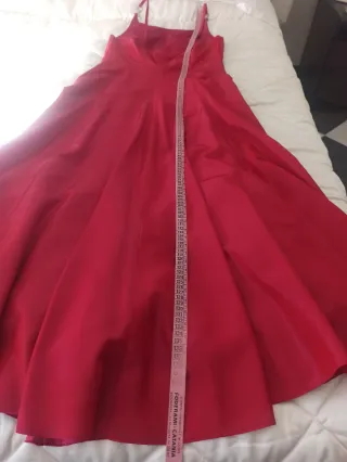 Abito lungo rosso/borgogna elegante