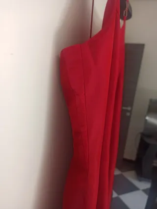 Abito lungo rosso/borgogna elegante