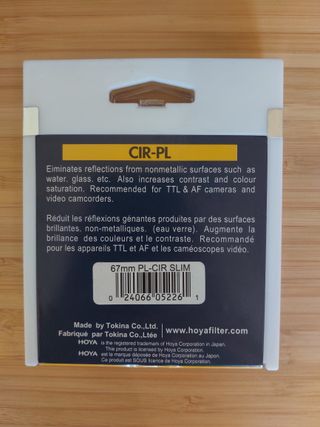 HOYA 67MM CIR-PL SLIM (PHL) FILTRO POLARIZZATORE