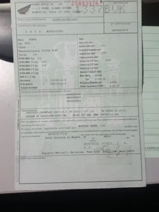 Chasis y Piezas Honda Silver Wing 600