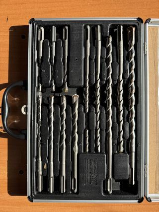 Set 12 Brocas Percusión Parkside + Maletín