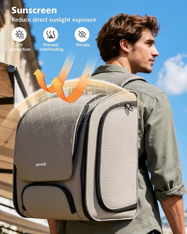 Pecute Mochila Escalable para Gatos con Burbuja