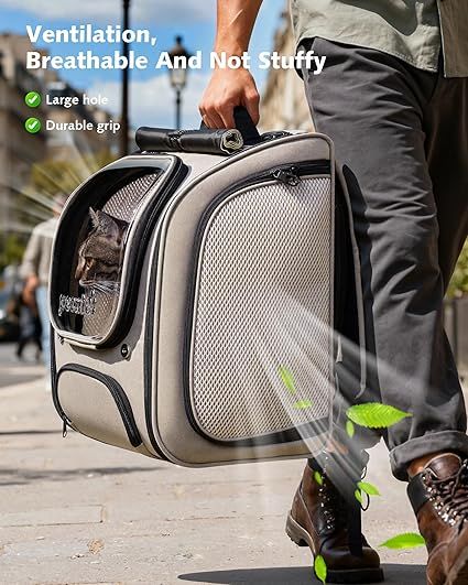 Pecute Mochila Escalable para Gatos con Burbuja