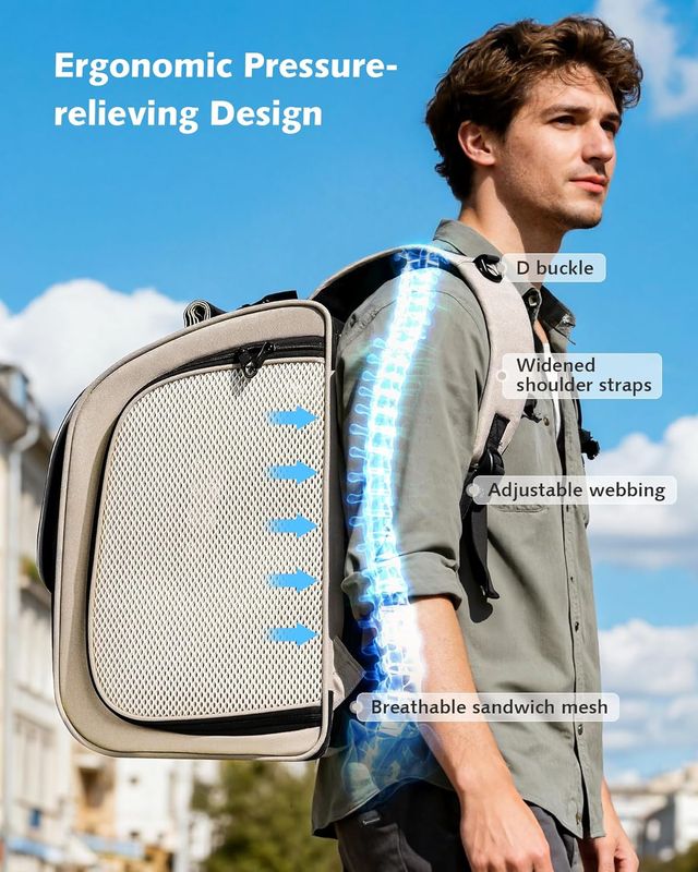 Pecute Mochila Escalable para Gatos con Burbuja